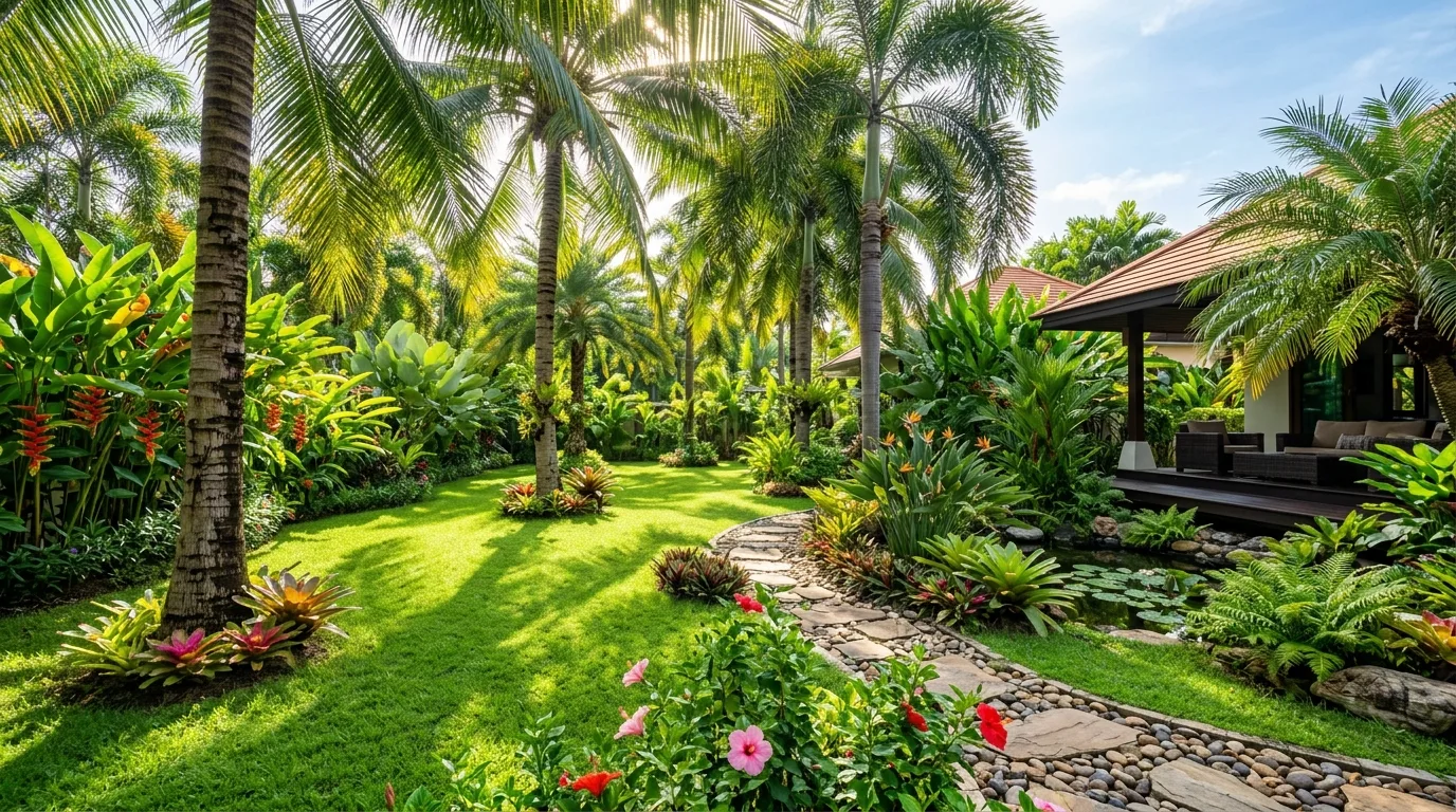 Rock and Lawn Contrast